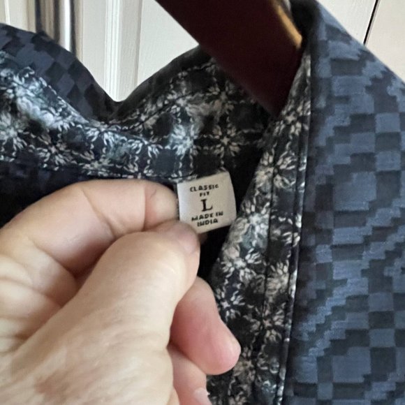 Robert Graham Geometric Pattern Button Up Casual Shirt Men's Large Long Sleeve - Picture 7 of 8